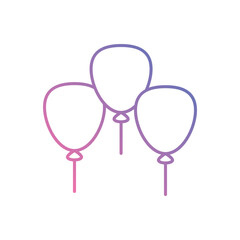 Balloons  icon vector stock illustration