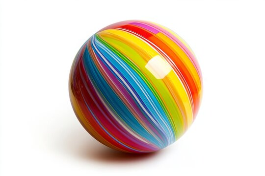 Colorful Striped Sphere Design