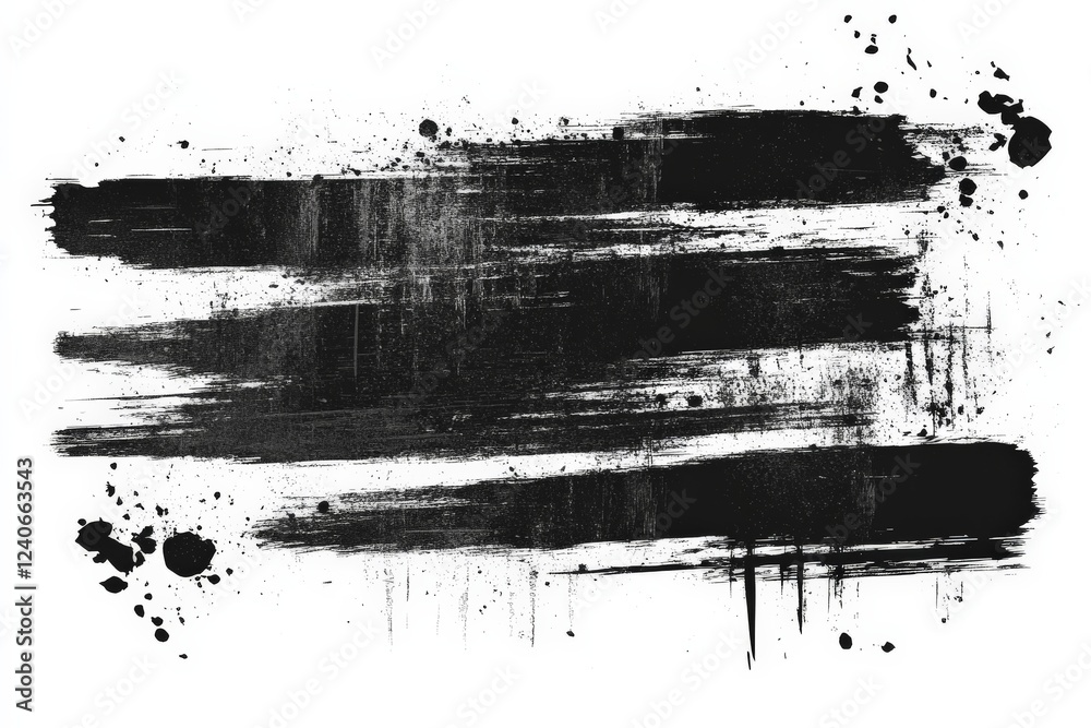 Fototapete bold black brush strokes create an abstract background for artistic expression and design applicatio