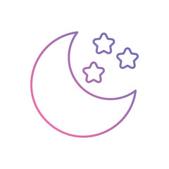 Eid Moon icon vector stock illustration