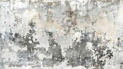 Fototapeta premium Weathered concrete wall with peeling paint, showcasing texture and decay in an urban setting