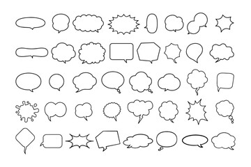 Speech Bubble set. Talk bubble. Cloud speech bubbles collection. Vector