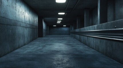 Empty garage space with concrete floors and walls, ready for transformation.