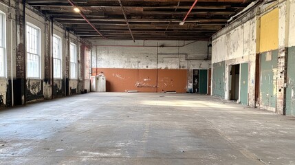 Empty garage space with concrete floors and walls, ready for transformation.
