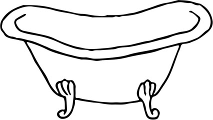 Bathroom. Hand drawn vector isolated doodles bath 