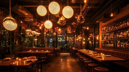 Classic glittering lights creating a nostalgic and warm vintage ambiance