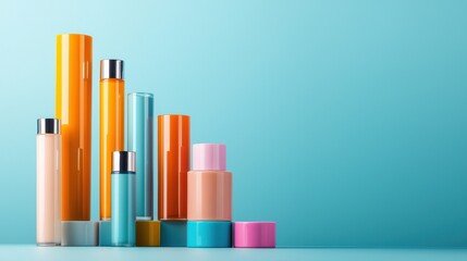 Obraz premium A vibrant bar graph comparing the results of using gel versus cream cleansers