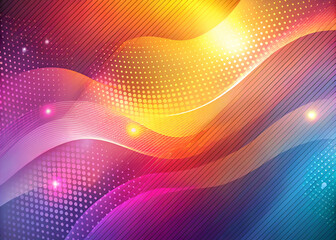 Abstract Colorful Waves Background. Geometric Shapes and Gradient Colors