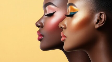 A vibrant infographic showcasing how to adapt makeup looks for different skin tones