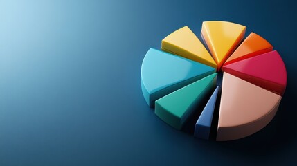Obraz premium A vibrant pie chart preferences for weight loss strategies across demographics