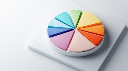 A vibrant pie chart preferences for weight loss strategies across demographics