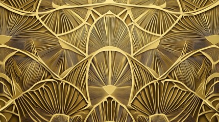 Golden Architectural Design: Intricate Gold Relief Patterns for Modern Buildings