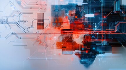 Obraz premium Surreal Hand-Drawn Blueprints for Transit Design in Ethereal Color Scheme