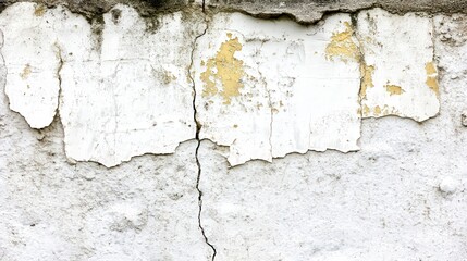 Obraz premium Detailed View of a Weathered and Cracked Exterior Wall