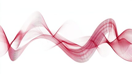 This isolated red line wave of a heartbeat on a white background has a clipping path, making it easy to incorporate into your designs. 