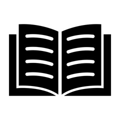 Open Book Glyph Icon Design