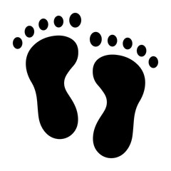 Footprint Glyph Icon Design
