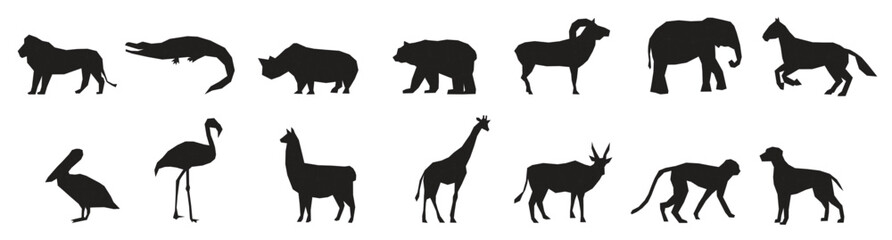 Animals silhouettes vector