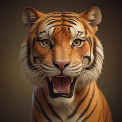 Fototapeta premium 3D Cartoon tiger 