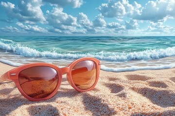 sunglasses on the beach
