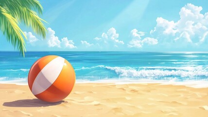 beach ball on the beach