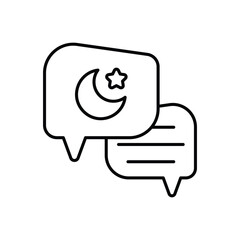Fototapeta premium Eid Chat icon vector stock illustration