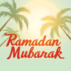 Naklejka premium 🌙✨ Ramadan Mubarak ✨🌙