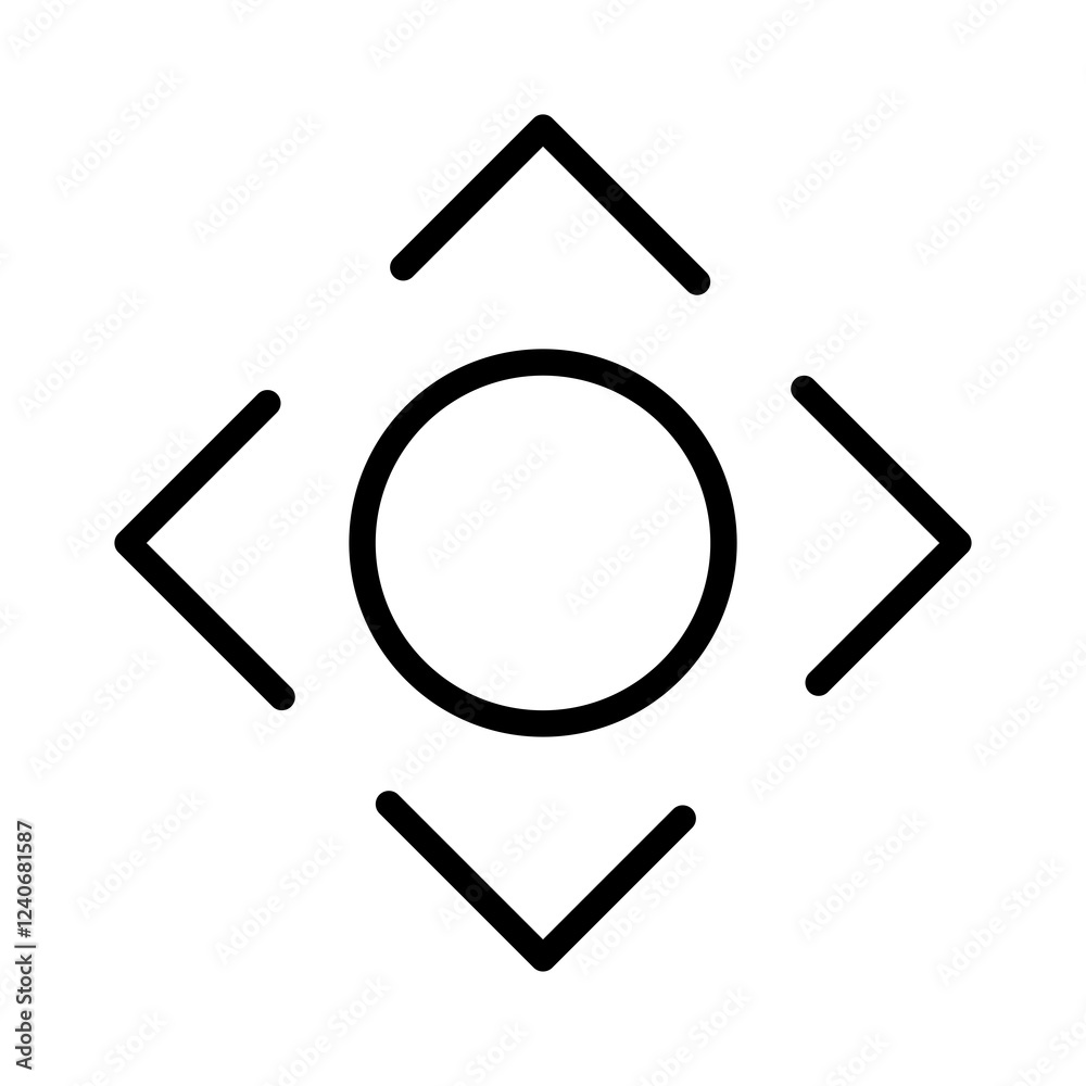 Poster camera control vector icon