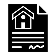 Property Document Glyph Icon Design