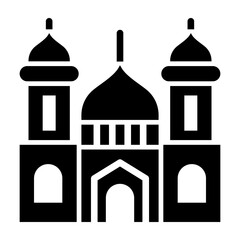Mosque Glyph Icon Design