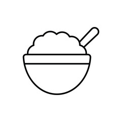 Food Bowl icon vector stock illustration