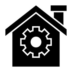 Home Setting Glyph Icon Design