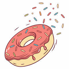 donut icon isolated on white background