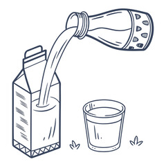 milk icon isolated on white background