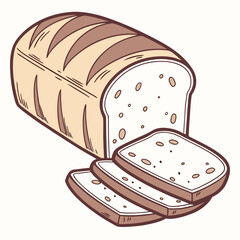 bread icon isolated on white background