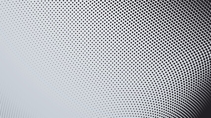 Black and white halftone pattern background for fabric style or presentation