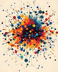 Vibrant Confetti Explosion with Bursts of Lively Colors