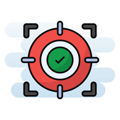 Obraz premium Target vector icon