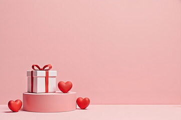A product display banner for Valentine's Day advertising.
