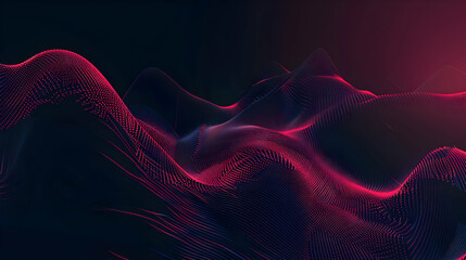 Fototapeta premium Abstract digital landscape with flowing waves and vibrant colors, evoking a sense of movement