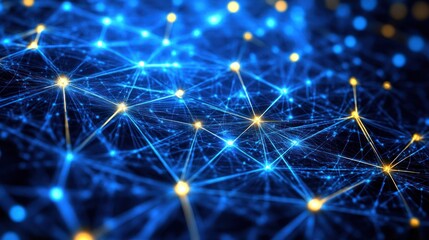 Global Network Nodes connecting, digital background, data visualization