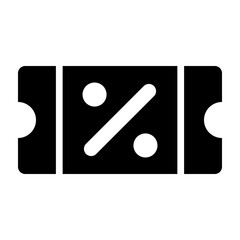 Voucher Glyph Icon Design