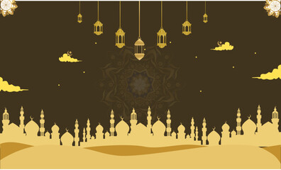 Vector Eid Mubarak Greetings Background