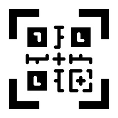 Qr Code Glyph Icon Design