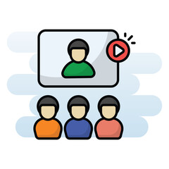 Video Confrence vector icon
