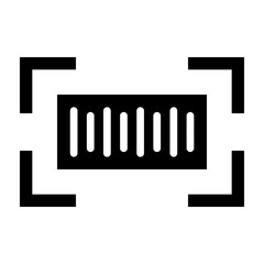Barcode Glyph Icon Design