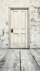 Antique White Door in a Rustic Setting