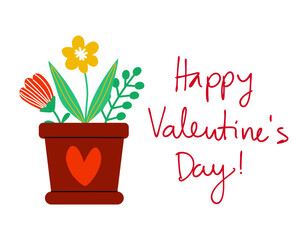 A Beautiful and Colorful Floral Arrangement Perfect for Celebrating Valentines Day