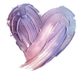 PNG Paint heart shape brush stroke strokes pastel brush strokes.