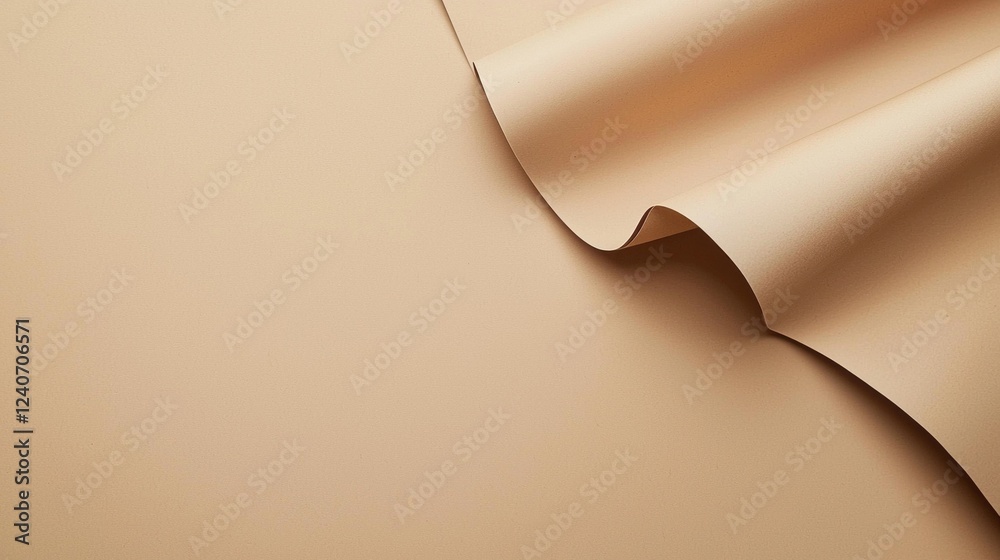 Poster a gentle curve of smooth, beige paper lays gracefully against a subtle backdrop, inviting creativity